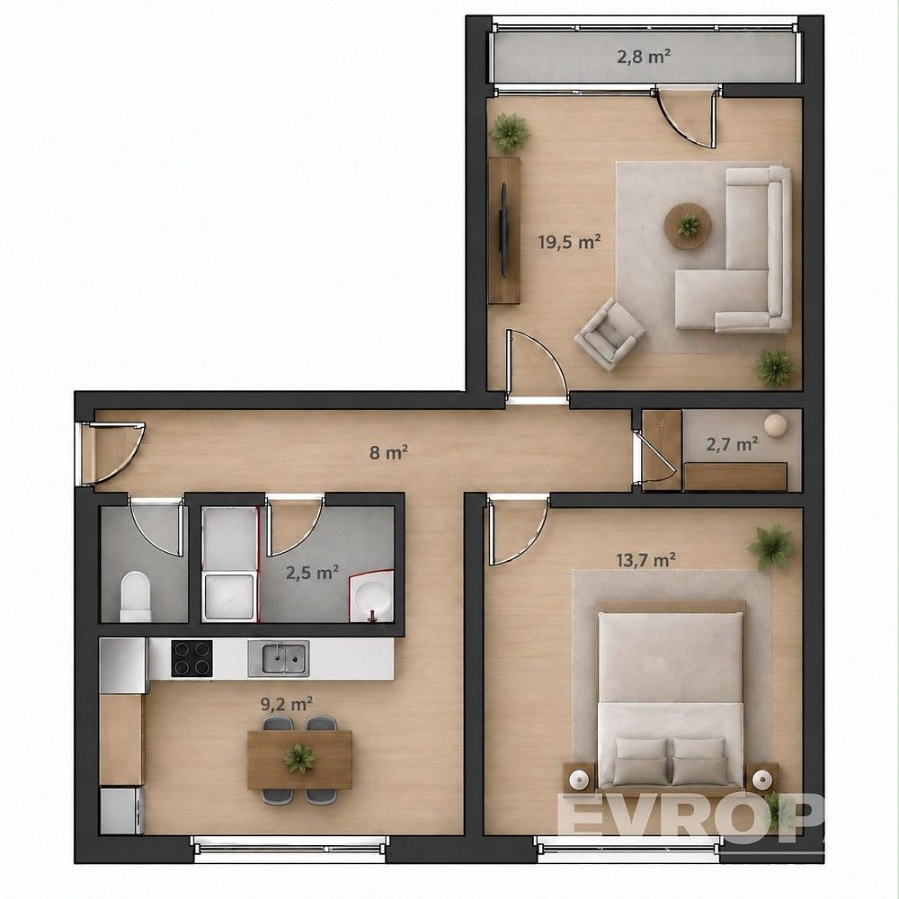Byt 2+1 · 61 m² · Ostrava - Výškovice, okres Ostrava-město, Moravskoslezský kraj - 3