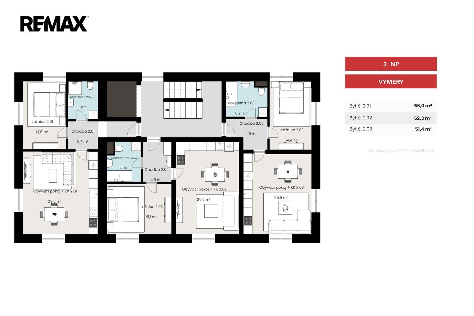 Byt 2+kk · 56 m² · Mcely - 4