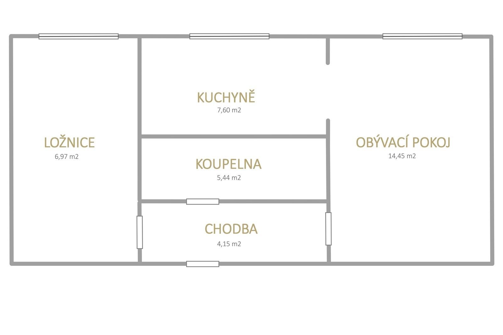 Byt 2+1 · 58 m² · Buzulucká 323, Teplice Řetenice - 4