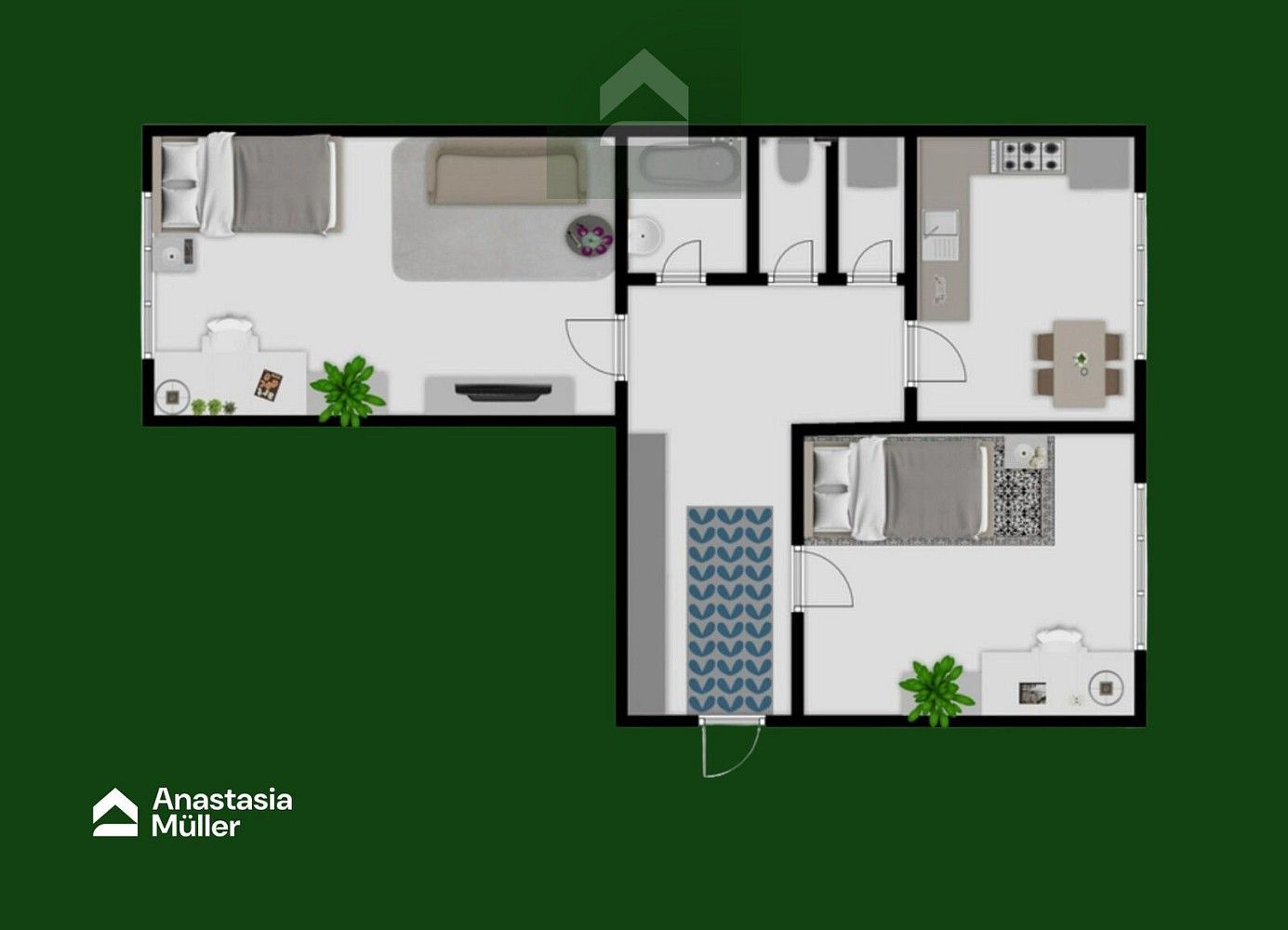 Byt 2+1 · 54 m² · Částkova, Plzeň - Východní Předměstí - 4