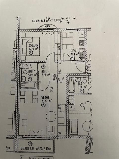 2+1, Kistlerhofstr. 82 München Obersendling Bayern 81379, 64 m² - 1