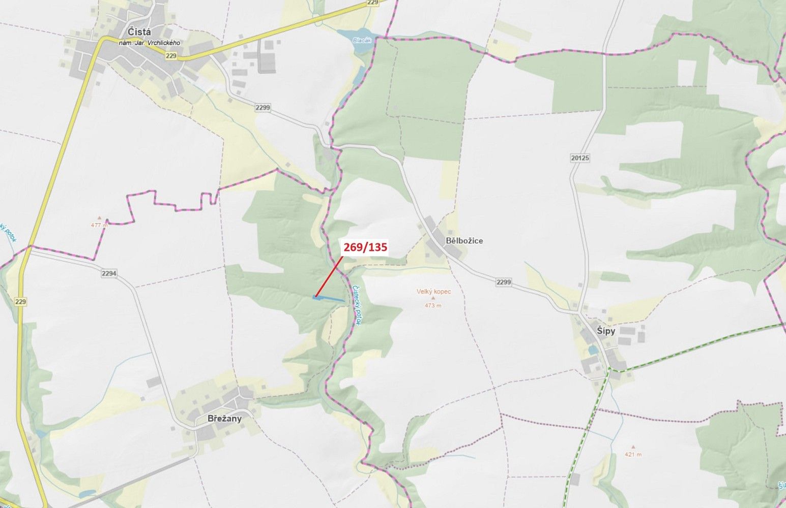 Les, 2 783 m²