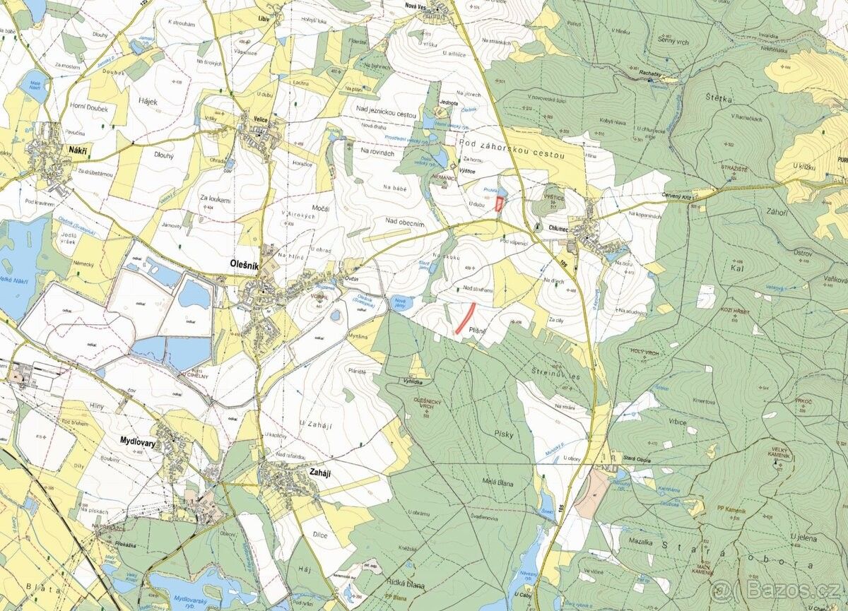 Stavební pozemek, Olešník – pohled 3