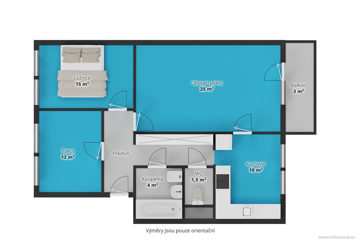 Byt 3+1 · 81 m² · Vitice - Dobré Pole, okres Kolín - 3