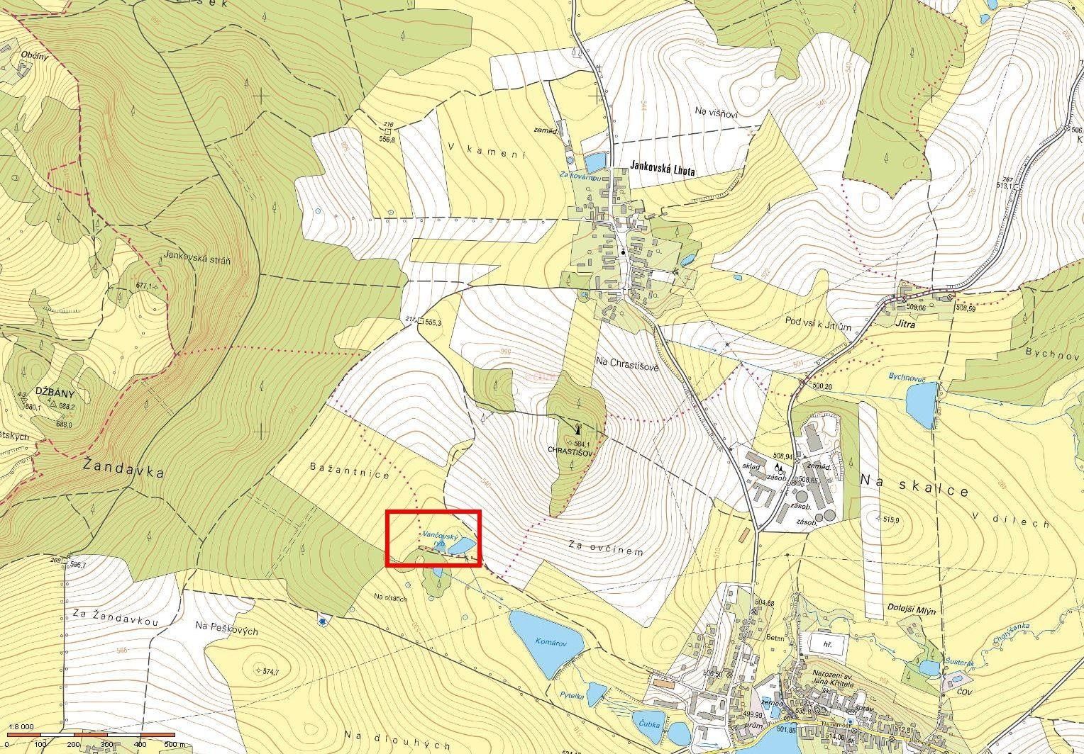 Prodej zahrada - Jankov, 888 m²