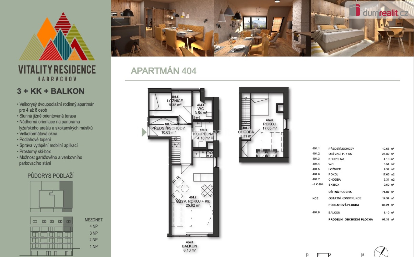 3+kk, Nový Svět, Harrachov, 77 m² - 2