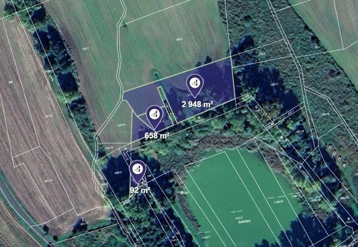 Louky, Liběšice, 3 698 m²