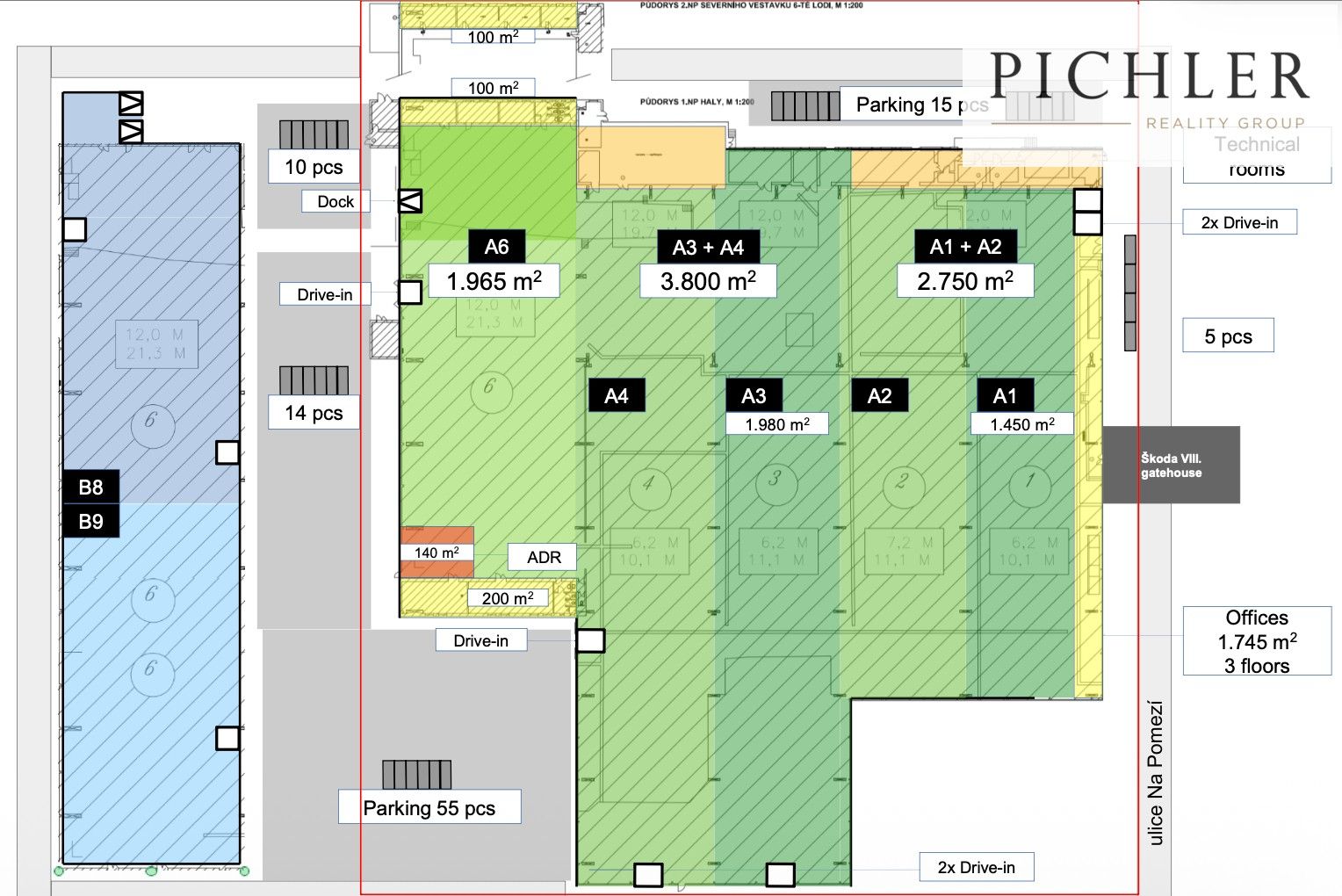 Výrobní prostory · 6 550 m² · Na Pomezí 1280, Plzeň Skvrňany - 3