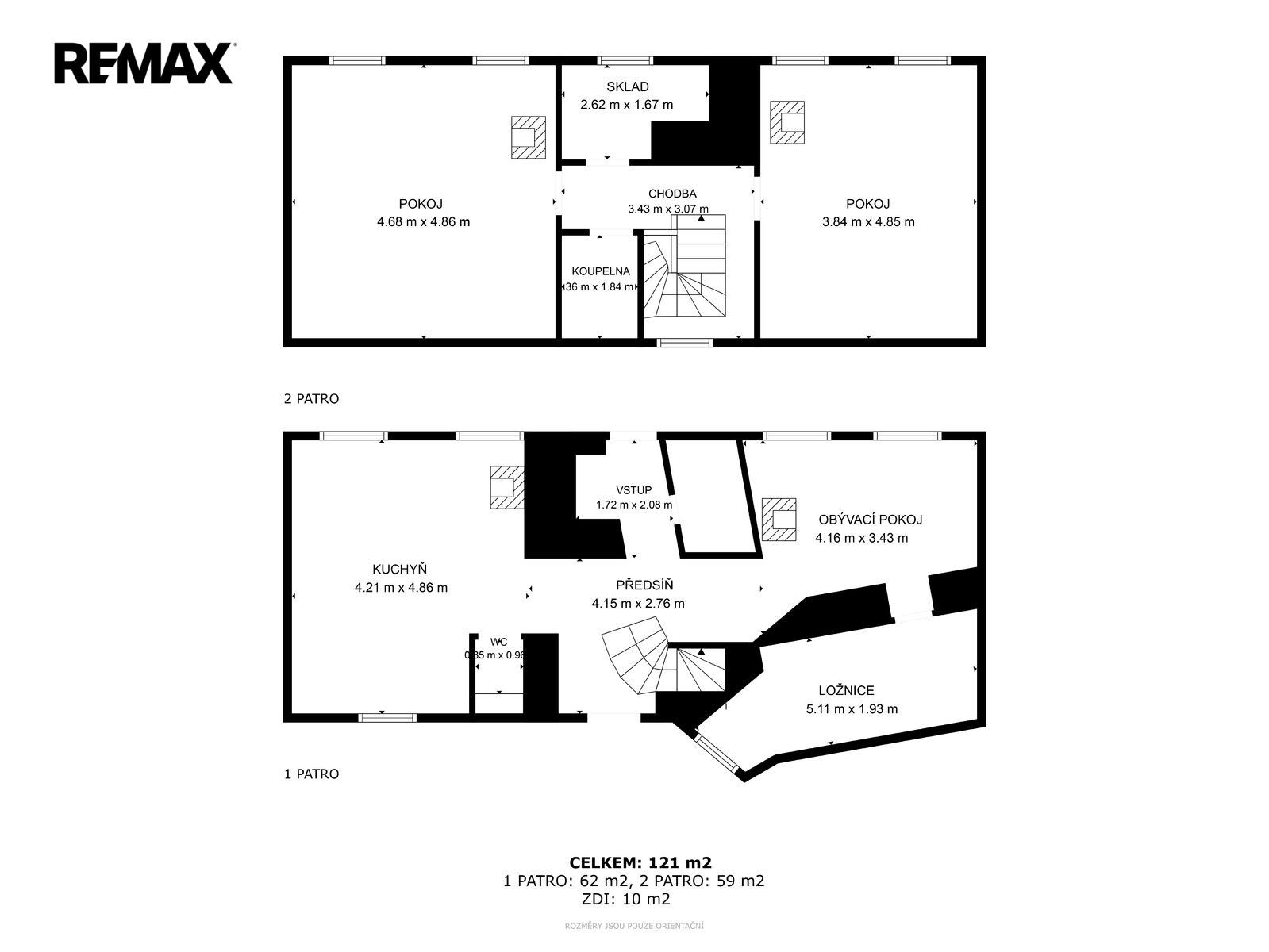Rodinné domy, Horní Planá Pernek, 121 m² - 2