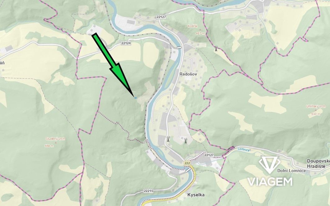 Stavební pozemek, Doupovské Hradiště – pohled 4