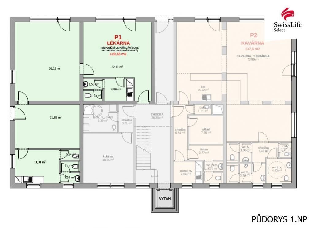 Obchodní prostory · 119 m² · Polná - 3