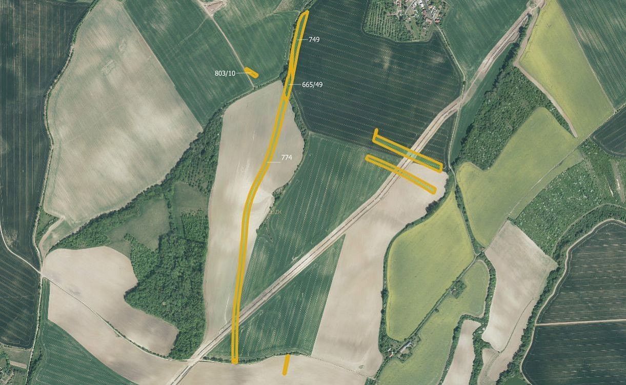 Zemědělské pozemky, Honětice, okres Kroměříž, Zlínský kraj