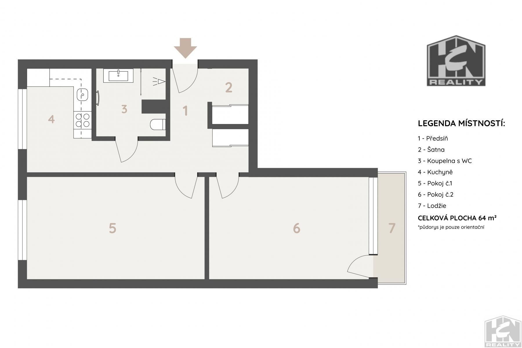 Byt 2+1 · 64 m² · Liberecká, Jablonec nad Nisou - 3