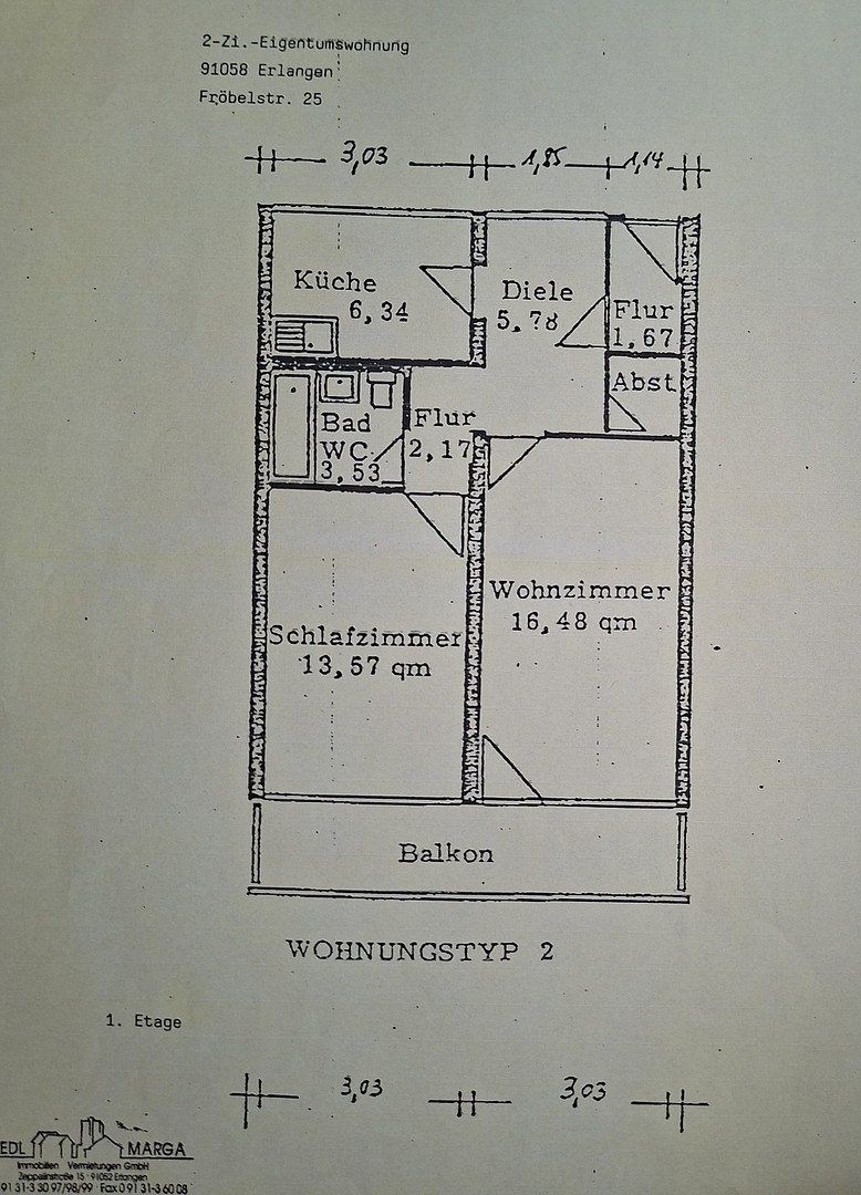 2+1, Erlangen Erlangen Bayern 91058, 55 m² - 2