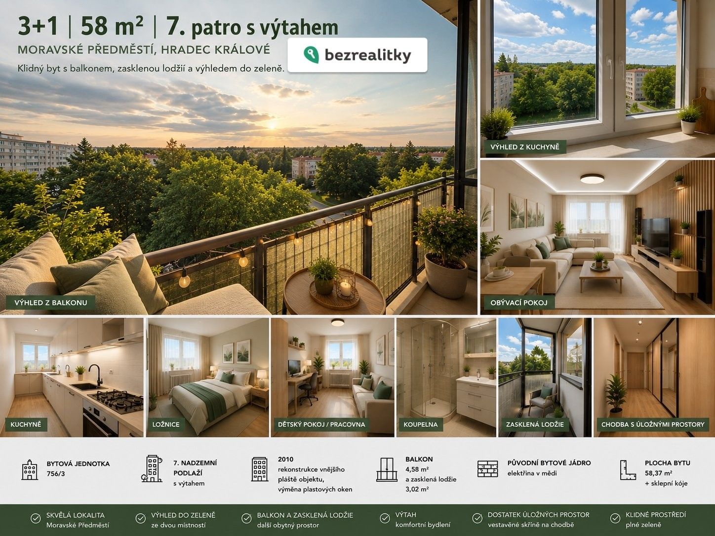 Byt 3+1, 64 m²