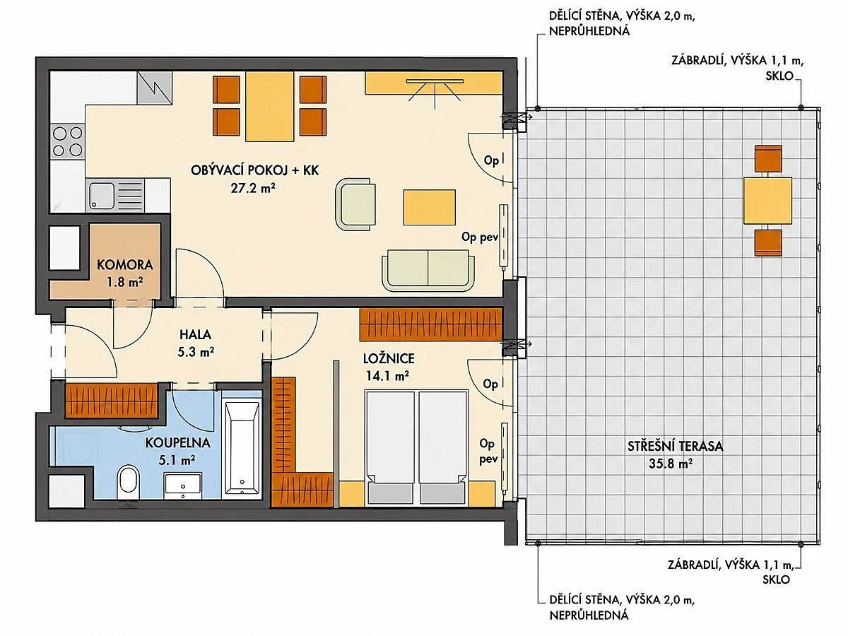 Byt 2+kk · 90 m² · Praha - Prosek, okres Praha 9, Hlavní město Praha - 3