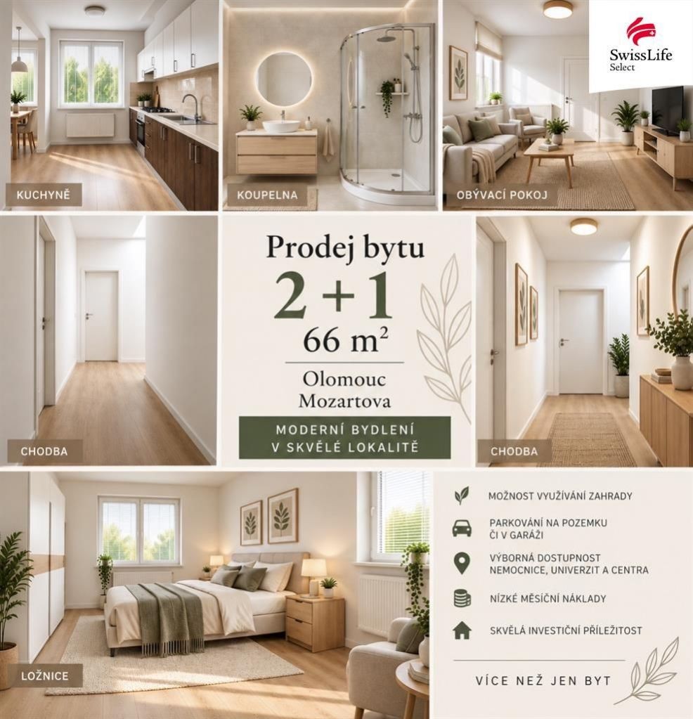 Byt 2+1 · 66 m² · Mozartova, Olomouc Nová Ulice - 3