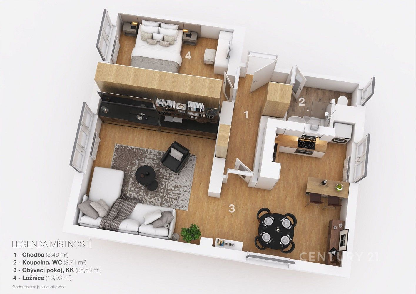 Byt 2+kk · 66 m² · Kladno - Kročehlavy, Středočeský kraj - 3