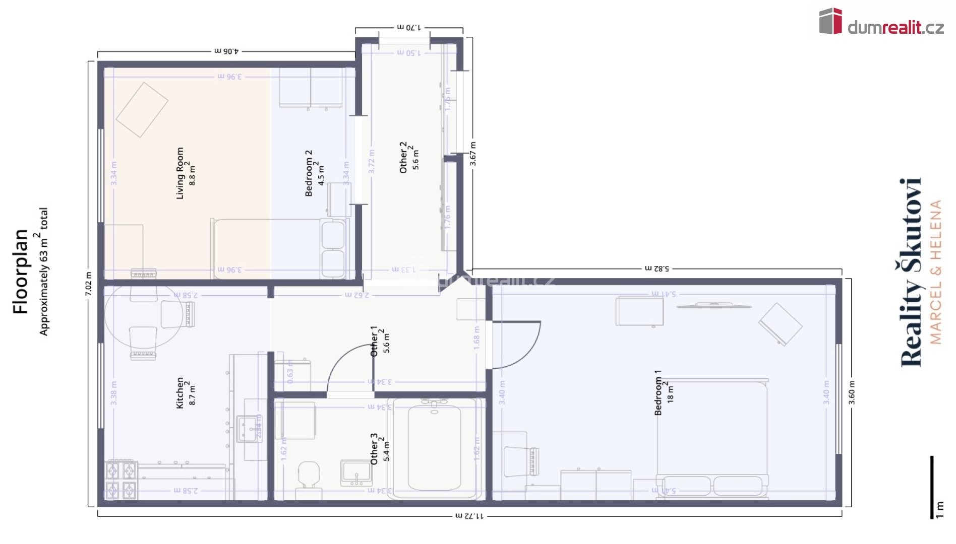 Byt 2+1 · 62 m² · Třebízského, Ústí nad Labem - 3