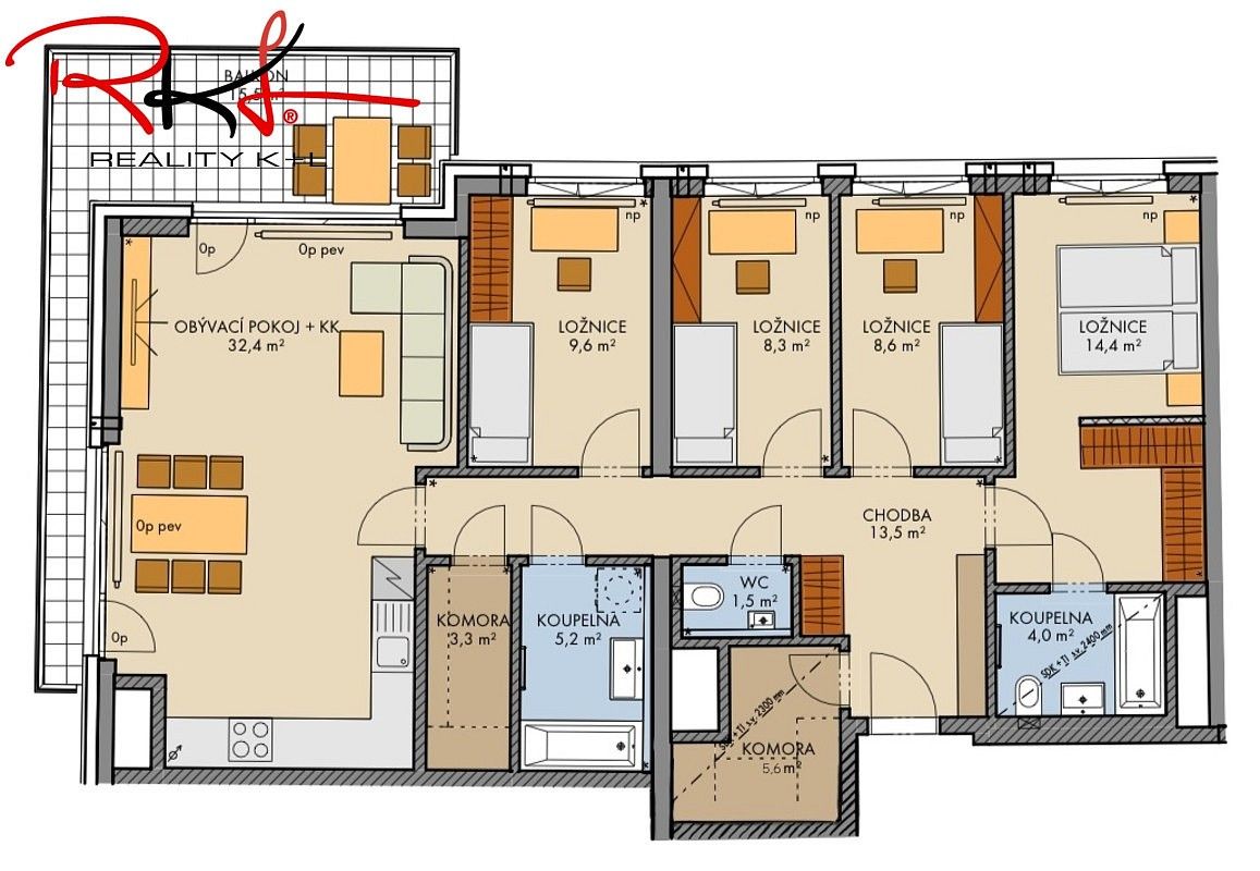 5+kk, Praha - Chodov, okres Praha 11, Hlavní město Praha, 113 m² - 2
