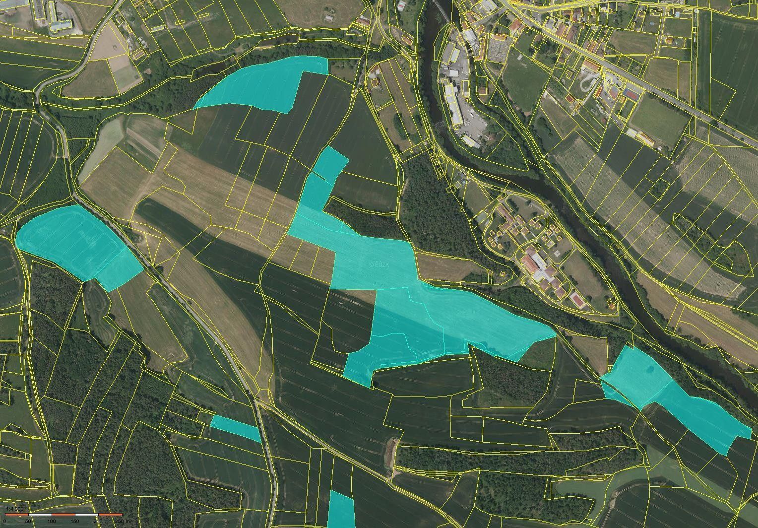 Zemědělské pozemky, Kozlov, Střelské Hoštice, 185 623 m² - 2