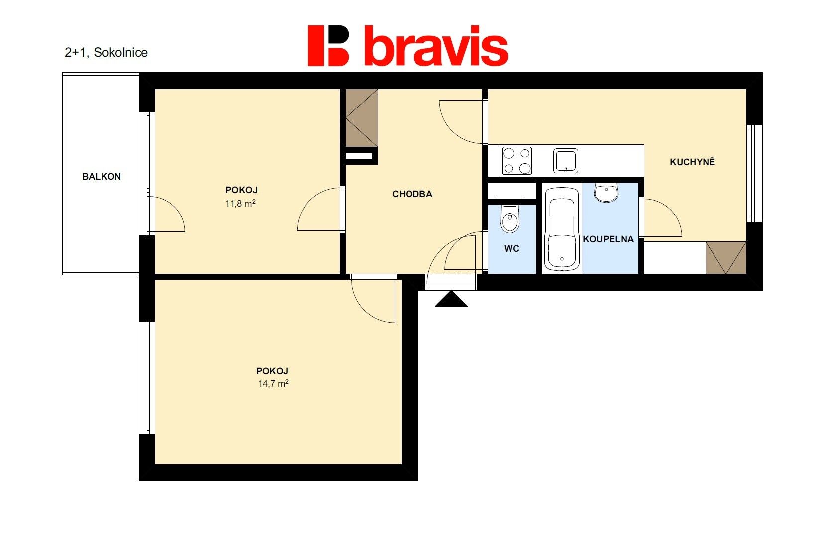 Pronájem byt 2+1 - Nová 502, Sokolnice, 62 m² - 5