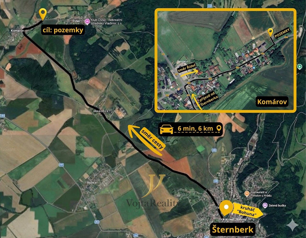 Prodej pozemek pro bydlení - Komárov, okres Olomouc, Olomoucký kraj - 5