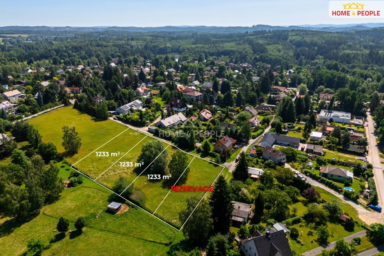 Prodej pozemek pro bydlení - Na Vyhlídce, Kamenice, 3 699 m² - 5