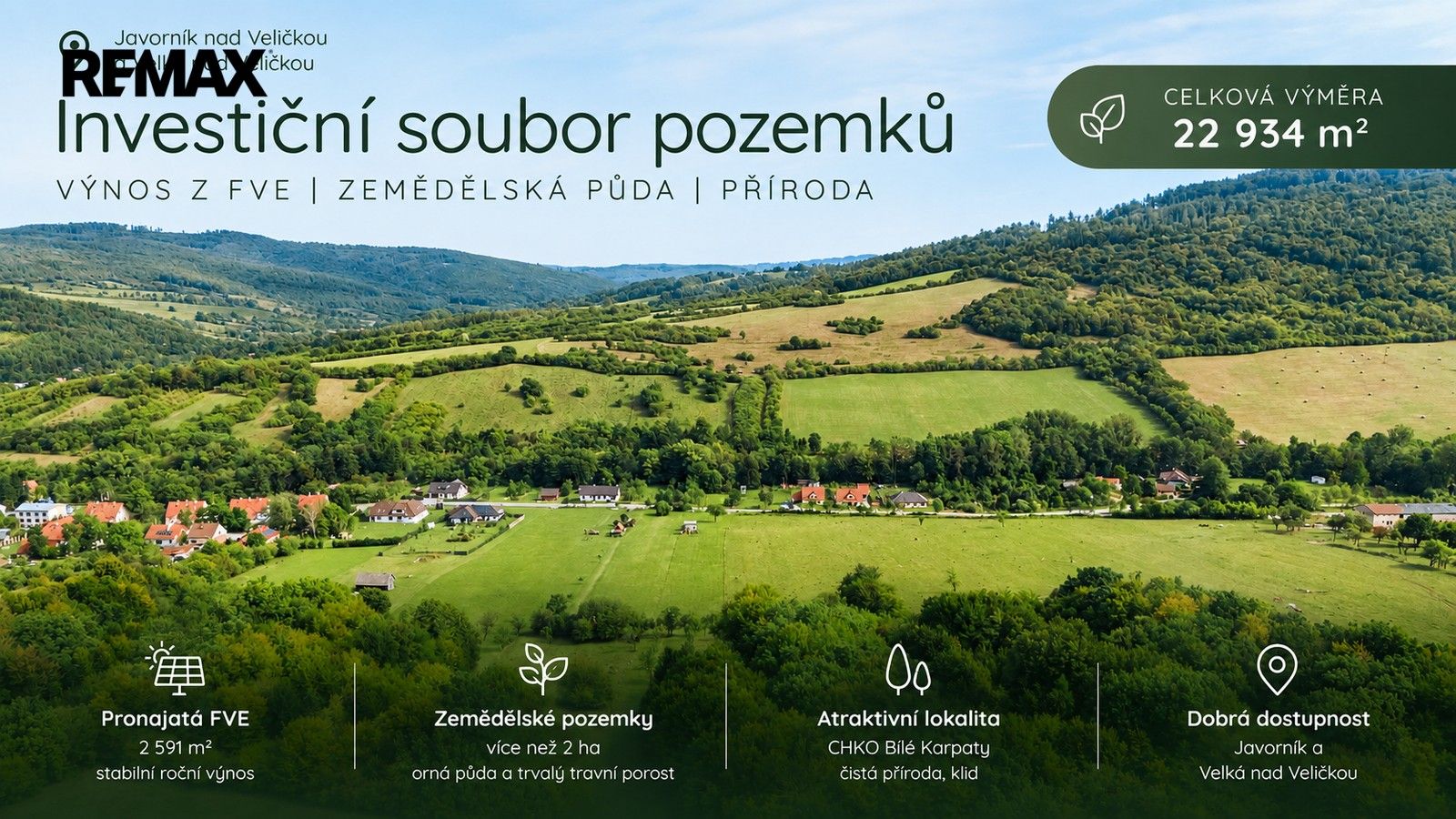 Zemědělské pozemky, Javorník, 22 934 m² - 1