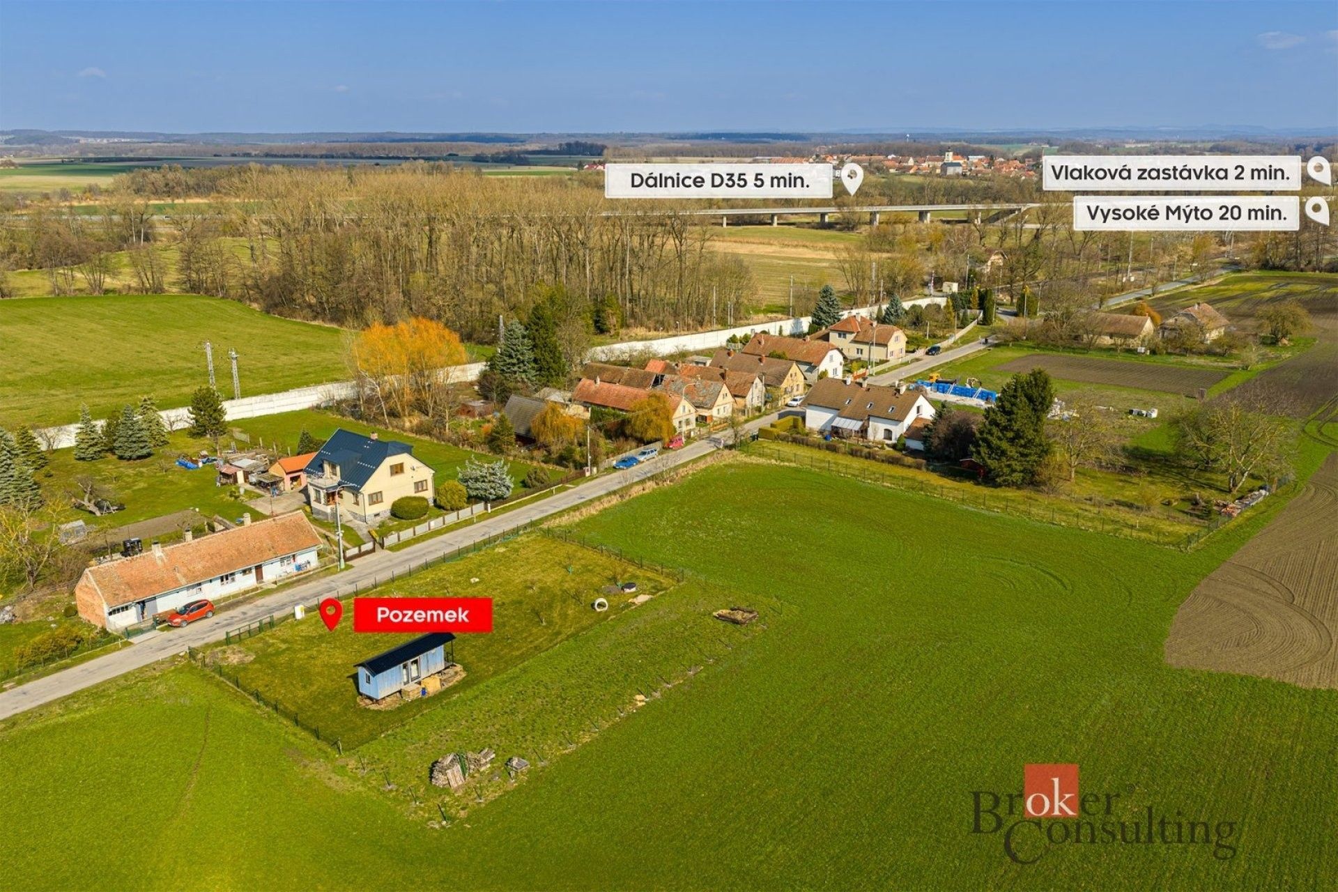 Pozemky pro bydlení, Turov, Moravany, 840 m² - 2