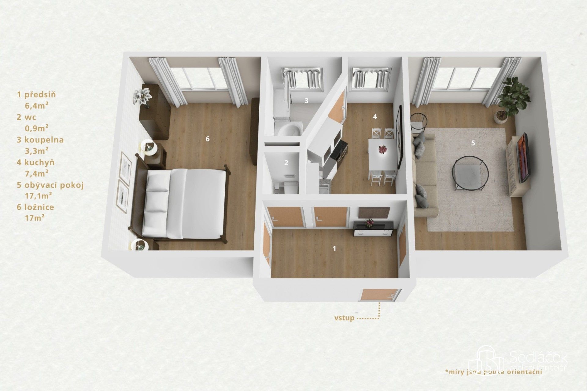 Prodej byt 2+1 - Zahradní, Chodov, 52 m² - 2