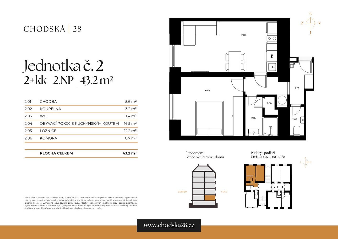 Byt 2+kk · 43 m² · Praha - Vinohrady, okres Praha 2, Hlavní město Praha - 3