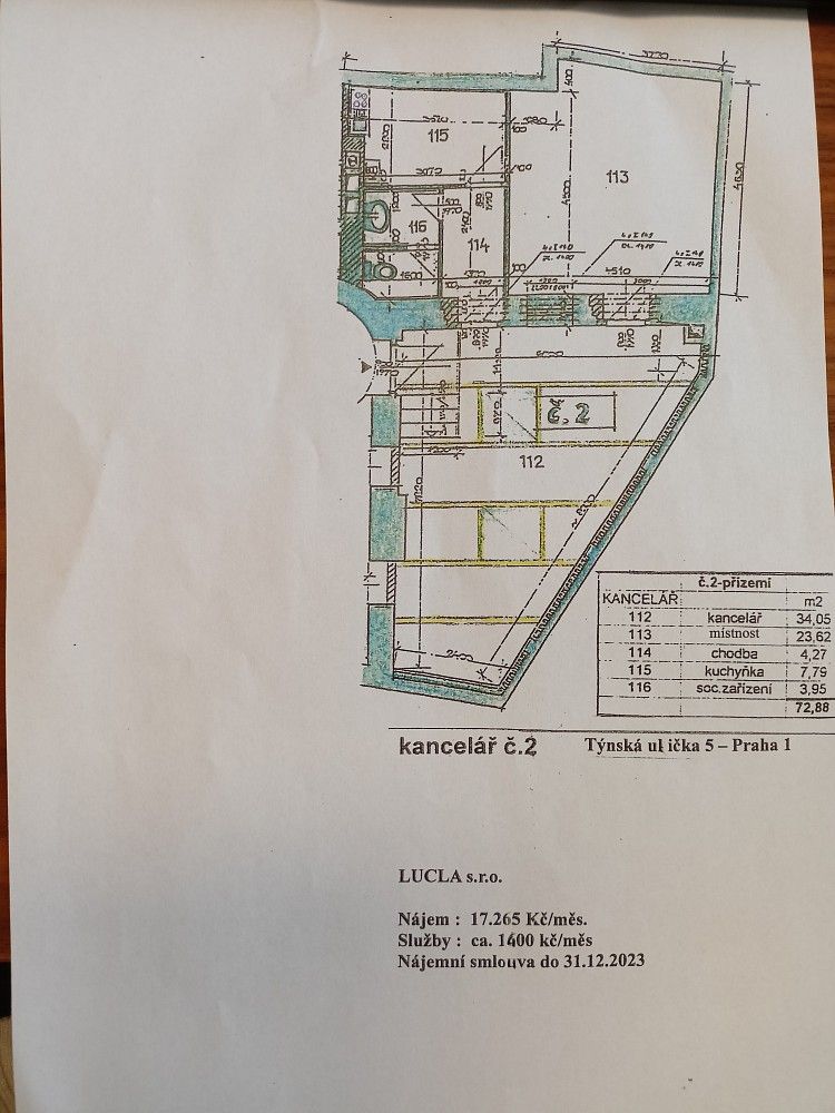 Pronájem kancelář - Praha - Staré Město, okres Praha 1, Hlavní město Praha, 73 m² - 1