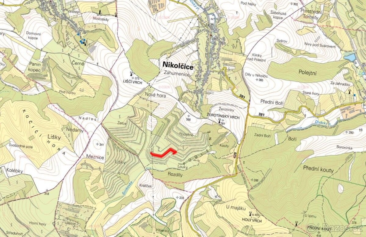 Prodej pozemek pro bydlení - Diváky, 691 71