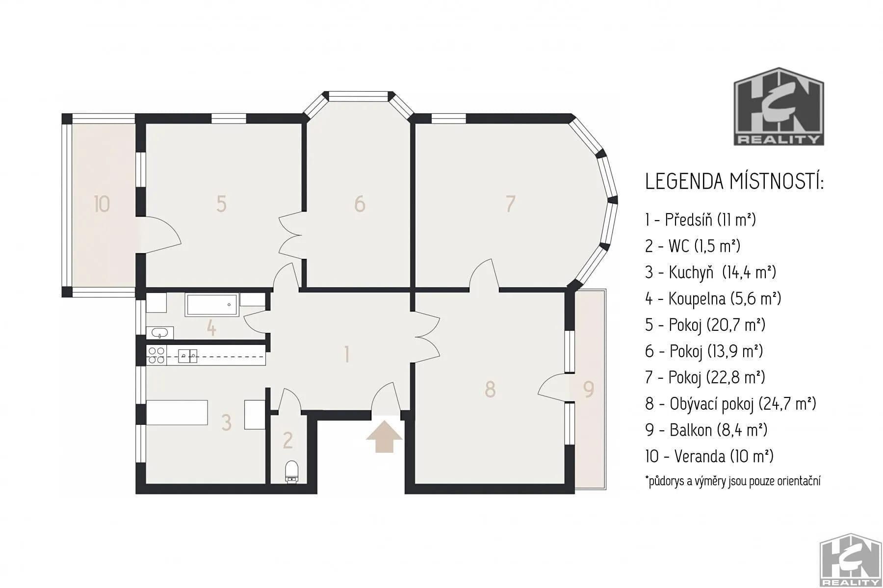 Prodej byt 4+1 - Palackého, Jablonec nad Nisou, 125 m² - 5