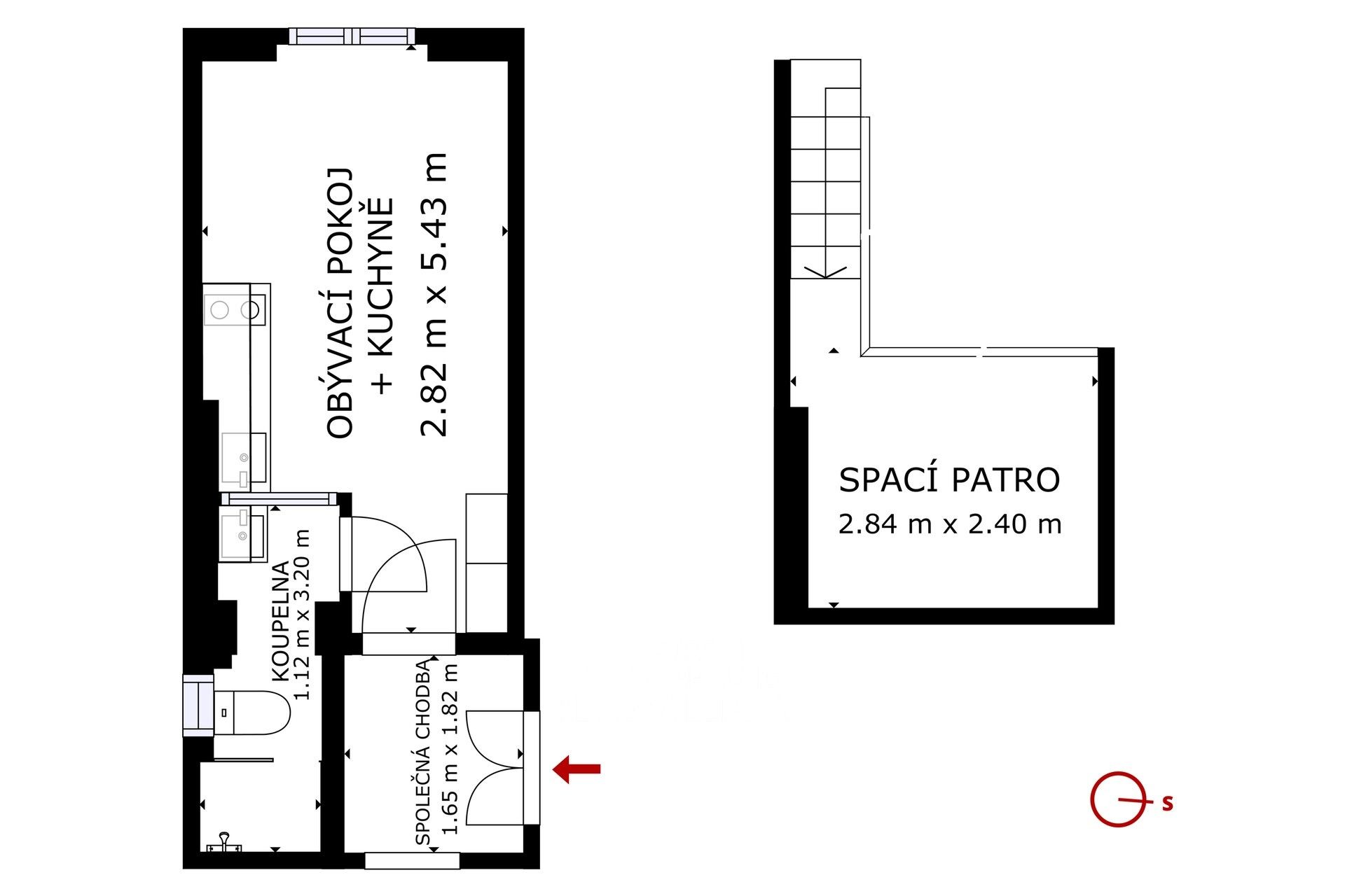 Pronájem byt 1+kk - Ruská, Vršovice, Praha, Česko, 19 m²