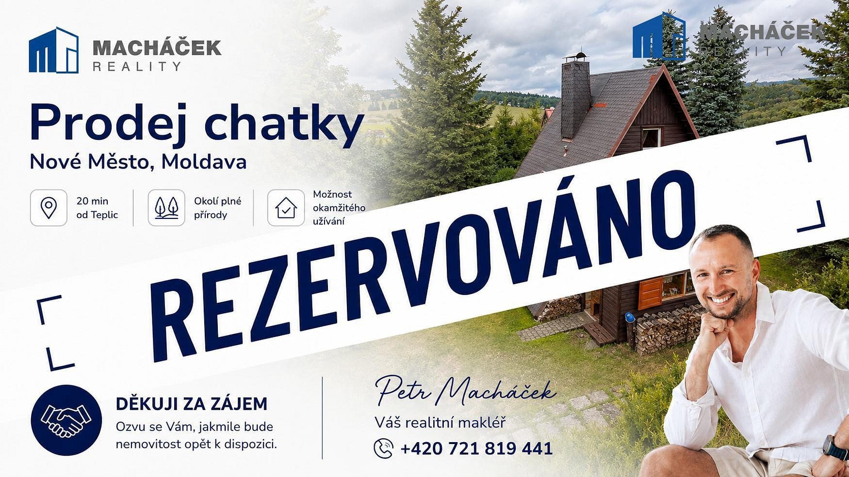 Chalupy, Moldava - Nové Město, okres Teplice, 65 m² - 2