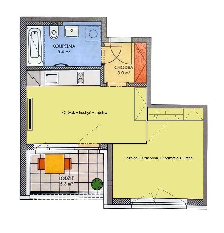 Byt 2+kk · 40 m² · Gollové, Praha - Hlubočepy - 3