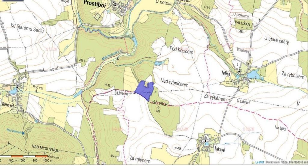 Prodej zemědělský pozemek - Prostiboř, 44 961 m²