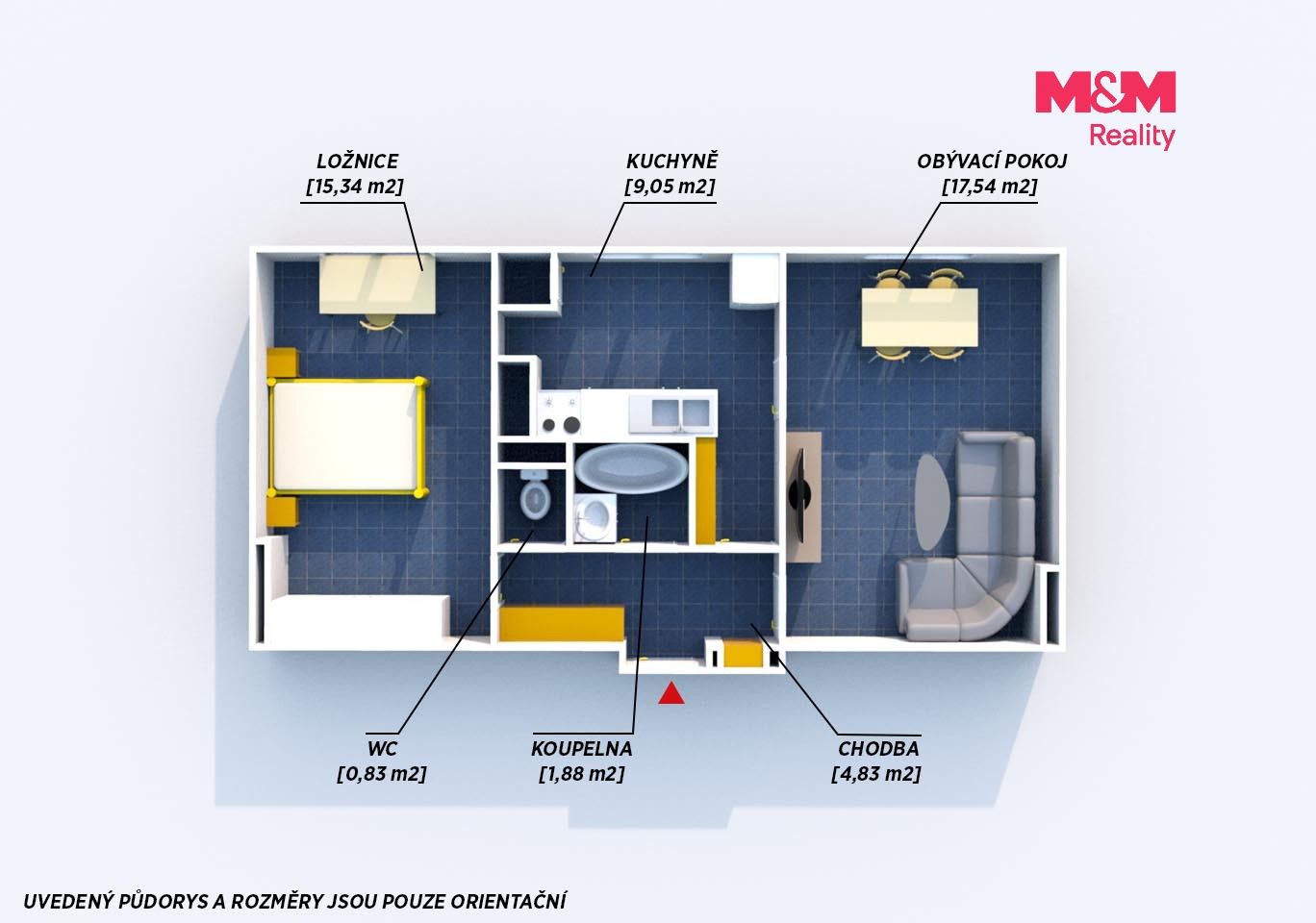 Byt 2+1 · 49 m² · Raisova, Rokycany - 4