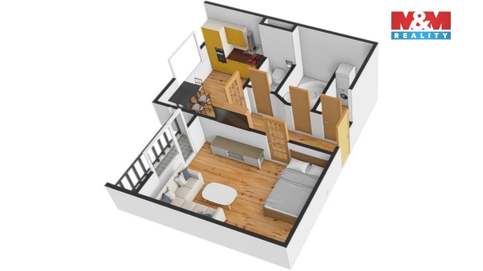 Pronájem byt 1+1 - Mírová, Rychnov nad Kněžnou, 40 m²