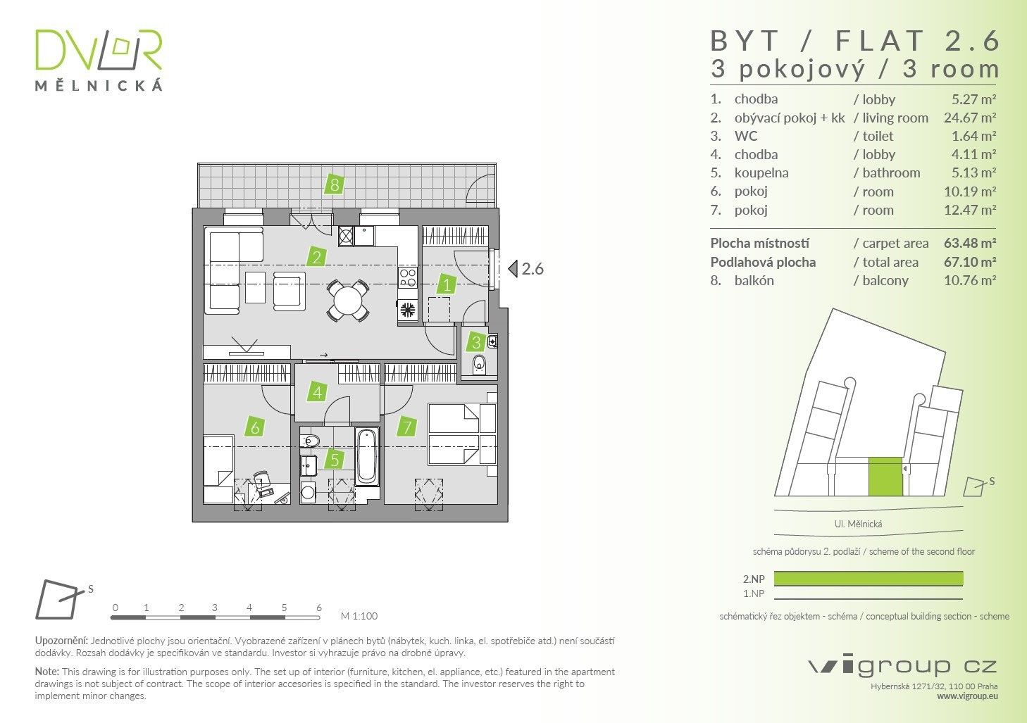 3+kk, Mělnická, Brandýs nad Labem-Stará Boleslav, 63 m²