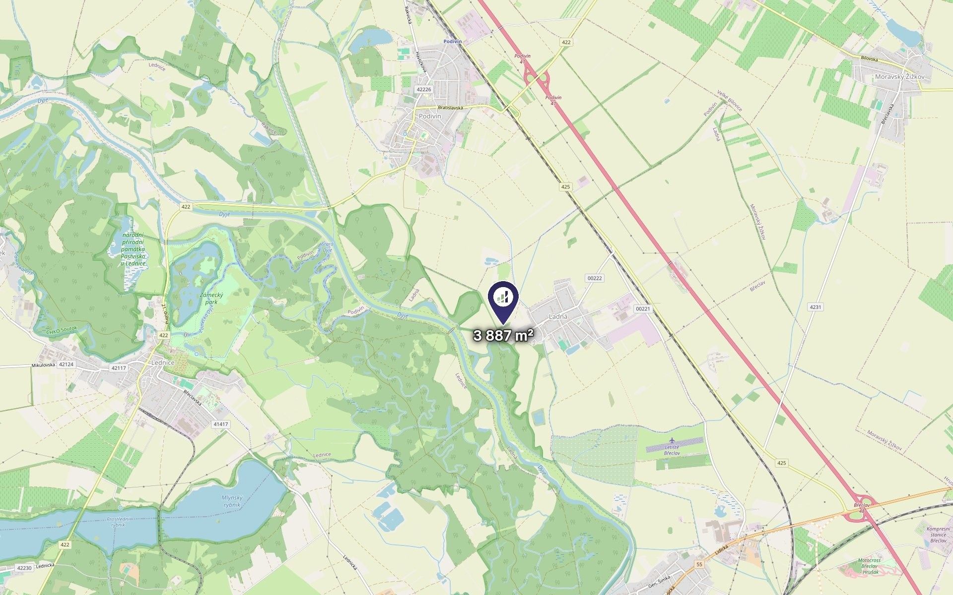 Zemědělský pozemek · 3 887 m² · Ladná - 3