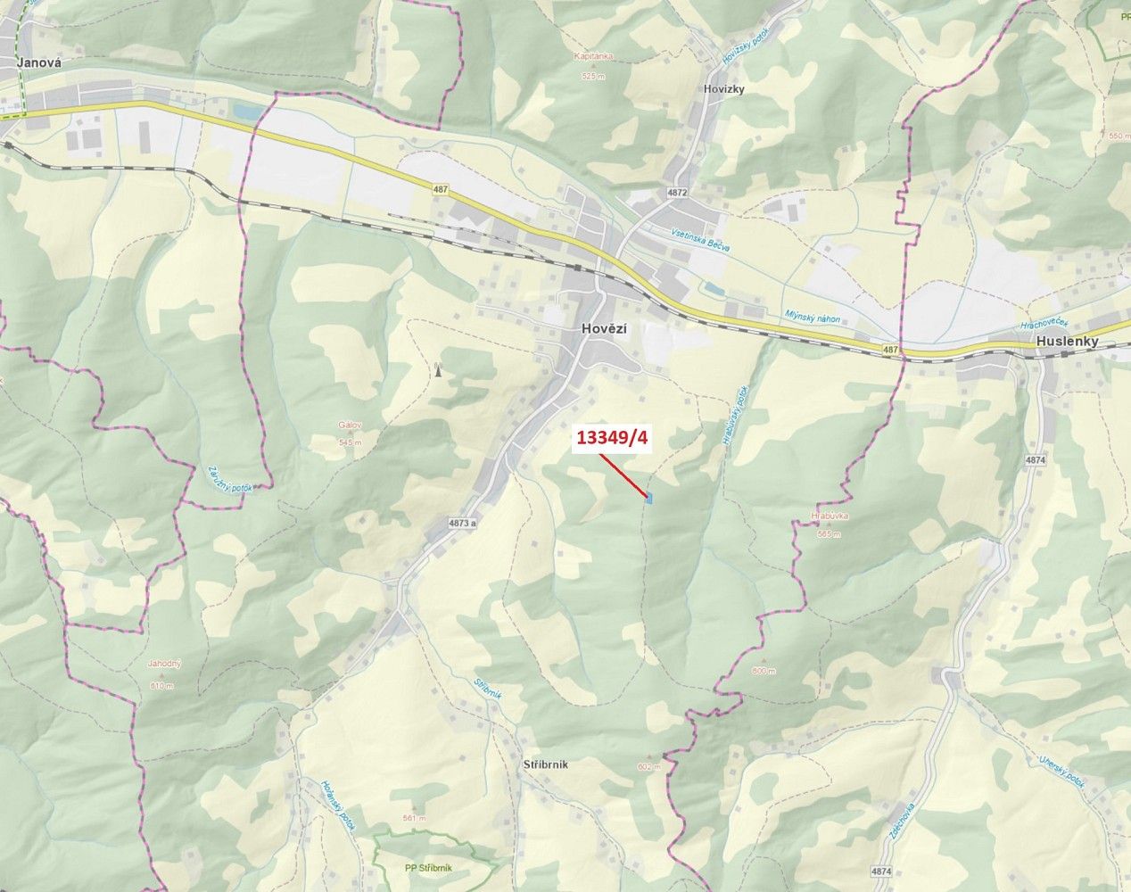 Louka, 1 222 m²