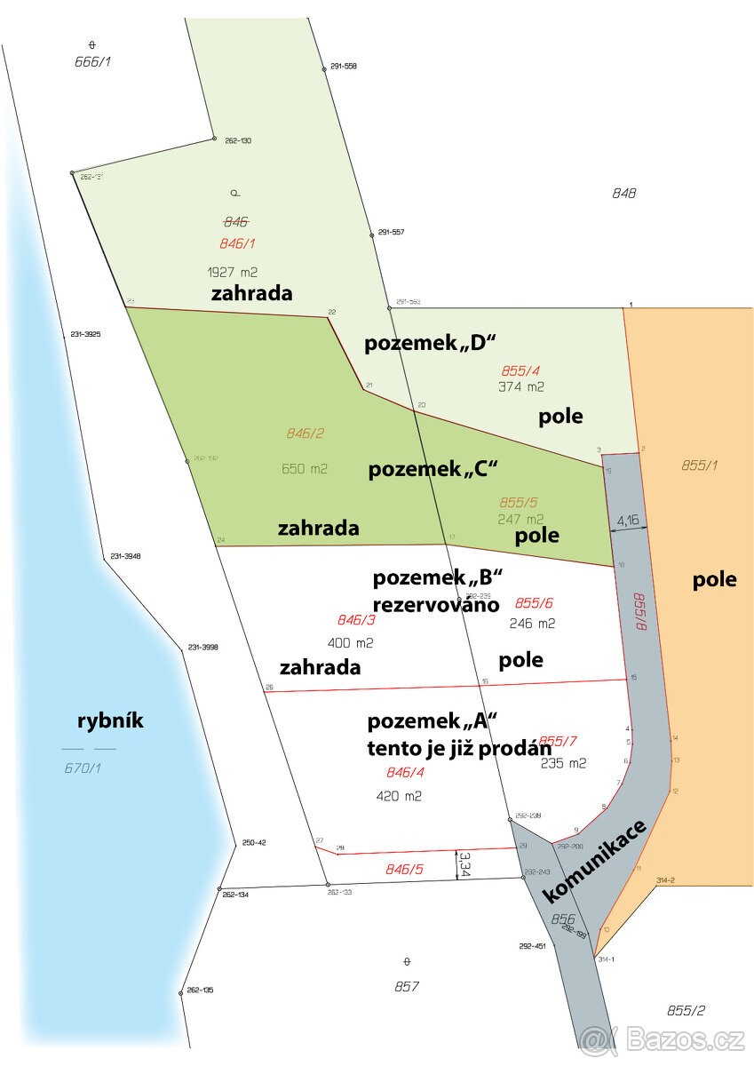 Prodej zahrada - Chřešťovice, 398 17 - 5