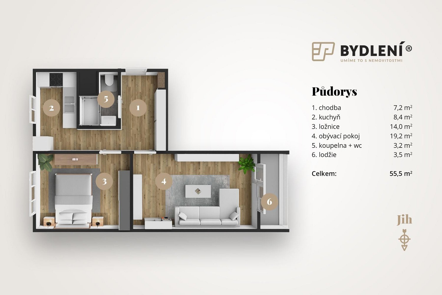 Prodej byt 2+1 - Vítězslava Nezvala, Most, 52 m² - 2