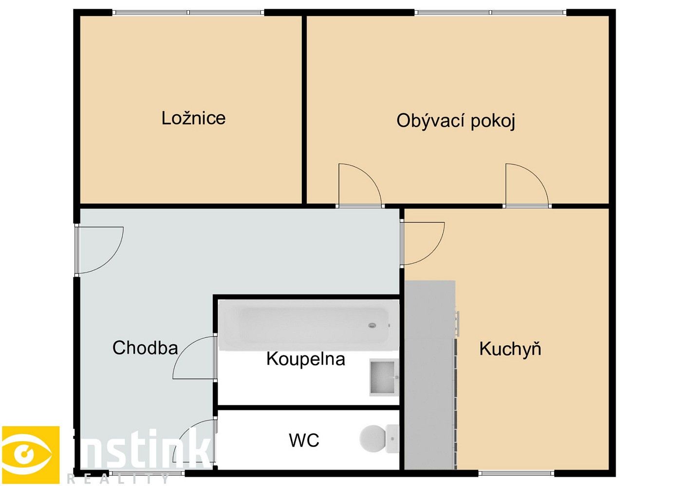 2+1, Vlašim, okres Benešov, Středočeský kraj, 55 m² - 2