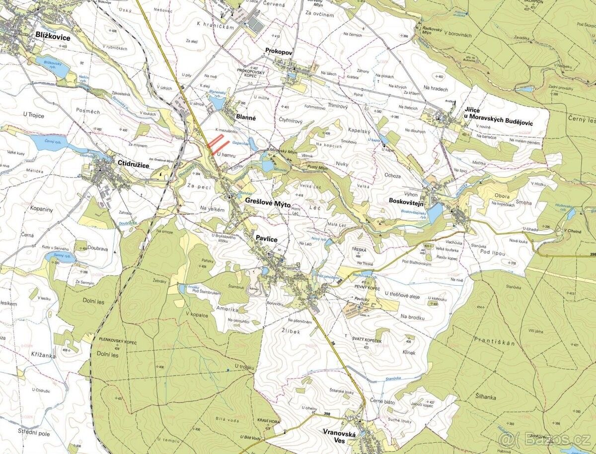 Prodej pozemek pro bydlení - Hostim, 671 54