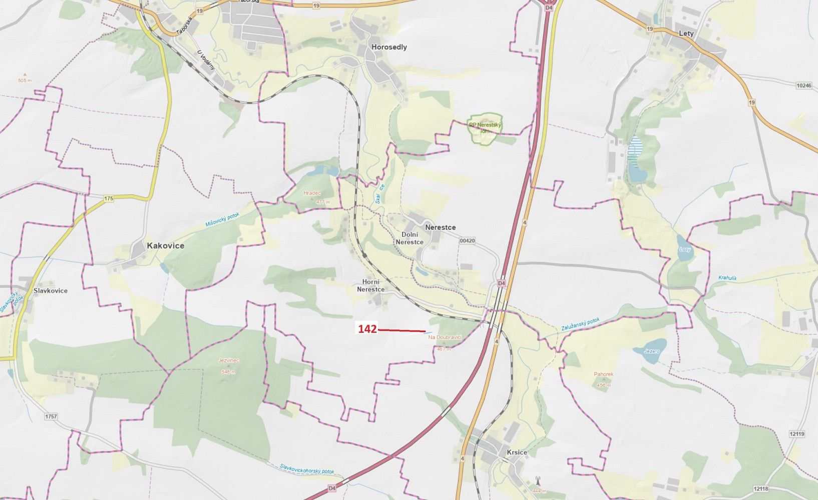 Prodej pozemek - Nerestce, okres Písek, Jihočeský kraj - 1