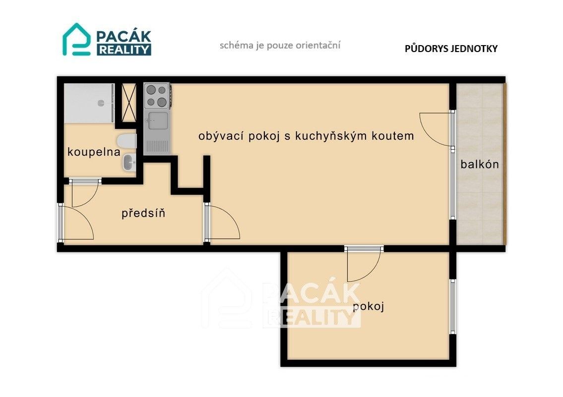 Prodej byt 2+kk - Jeremiášova, Olomouc, 40 m²